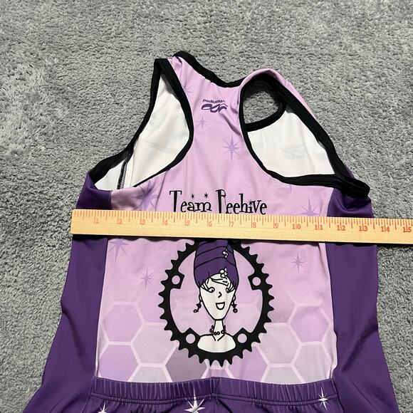 Podiumwear Tank Top Shirt Womens Medium Racer back Cycling Pockets Beehive MS - Picture 4 of 7